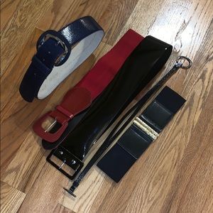 4 Belts Bundle: NO RED Wide Waist Adjustable Lthr
